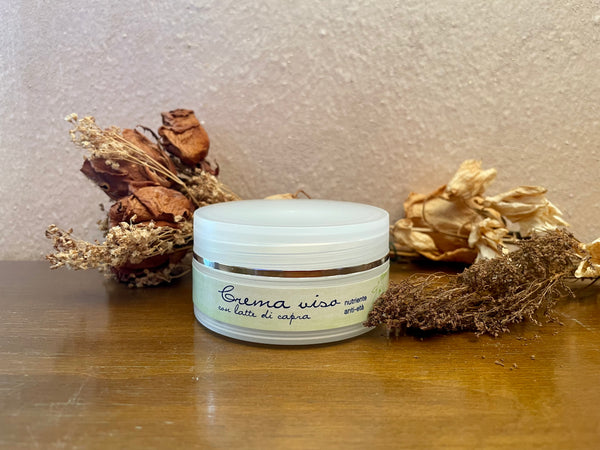 Crema viso nutriente anti-età con latte di capra, 50ml